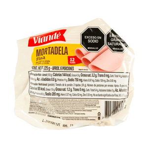 Mortadela Fina Viandé 225 Grs