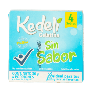 Gelatina sin Sabor Kedeli 30 Grs