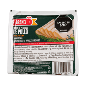Mortadela Pollo Premium Brakel 250 Grs