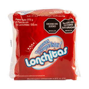 Lonchita Blanca Sabor Mozzarella 272 Grs