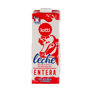 Leche Entera Tetrapak UHT Latti 900 Ml