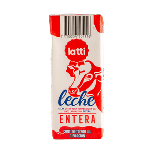 Leche Entera Tetra Pak Latti 200 Ml