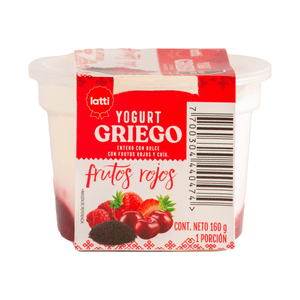 Yogurt Griego Frutos Rojos Latti 160 Gr