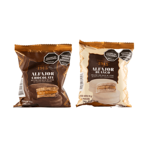 Alfajor Premium Blanco y Choco 70 Gr