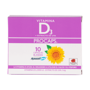 Vitamina D3 2000 UI Cápsulas X 10 Und