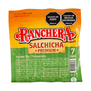 Salchicha Ranchera X 230 G X 7 Ud