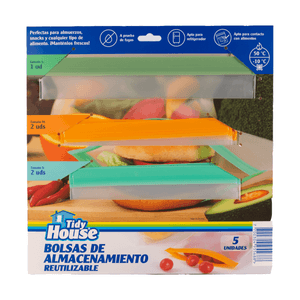 Bolsas Reutilizable Tidy House 5 Unds