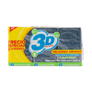 Jabon en Barra 3D 3 Unds