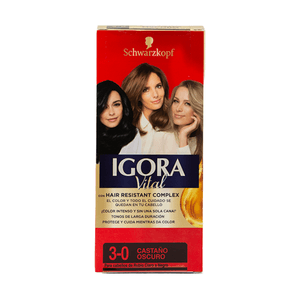 Tinte Igora Vital 3-0 Castaño OSCURO50ML
