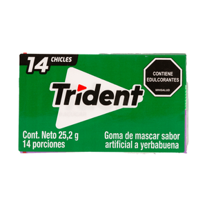 Trident sin Azucar Yerbabuena 14 Unds