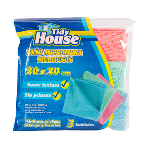 Paños Microfibra 30X30CM Tidy House 3 Und