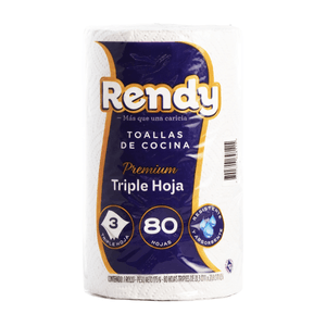 Toalla Cocina Triple Hoja Rendy 80 Hojas