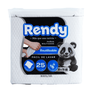 Paño Reutilizable 30X30 Rendy 25 Und