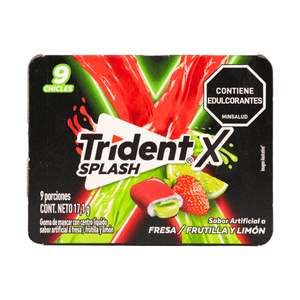 Trident Splash Fresa Limon 9 Unds 17.1 Gr