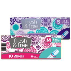 Tampones Digitales Fresh & Free 10 Und