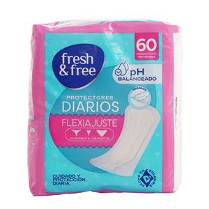 Protectores Flexi Ajuste Fresh And Free 60 Ud