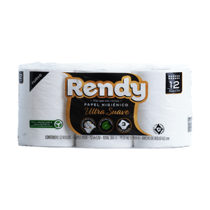 Papel Hig 3 H Ultrasuave Rendy 12 Un 32 Mt