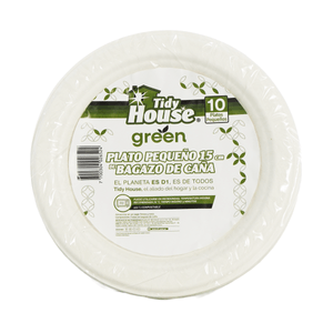 Plato Bagazo Caña 15 Cm Tidy House 10 Und