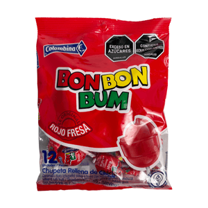 Bombón Bom Bom Bum Fresa 19 G X12 Unds