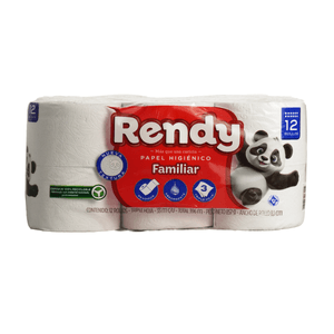 Papel Higiénico 3 H 12 Un Rendy 33 Mts