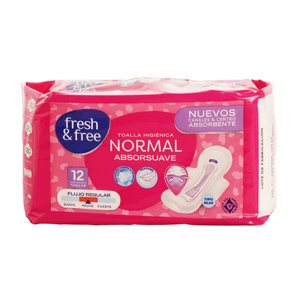 Toalla Femenina Normal Fresh & Free 12 Un