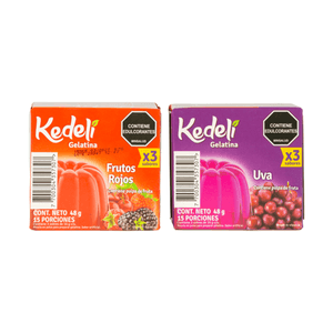 Gelatina Sabores Surt. Kedeli 3 Und 48 G